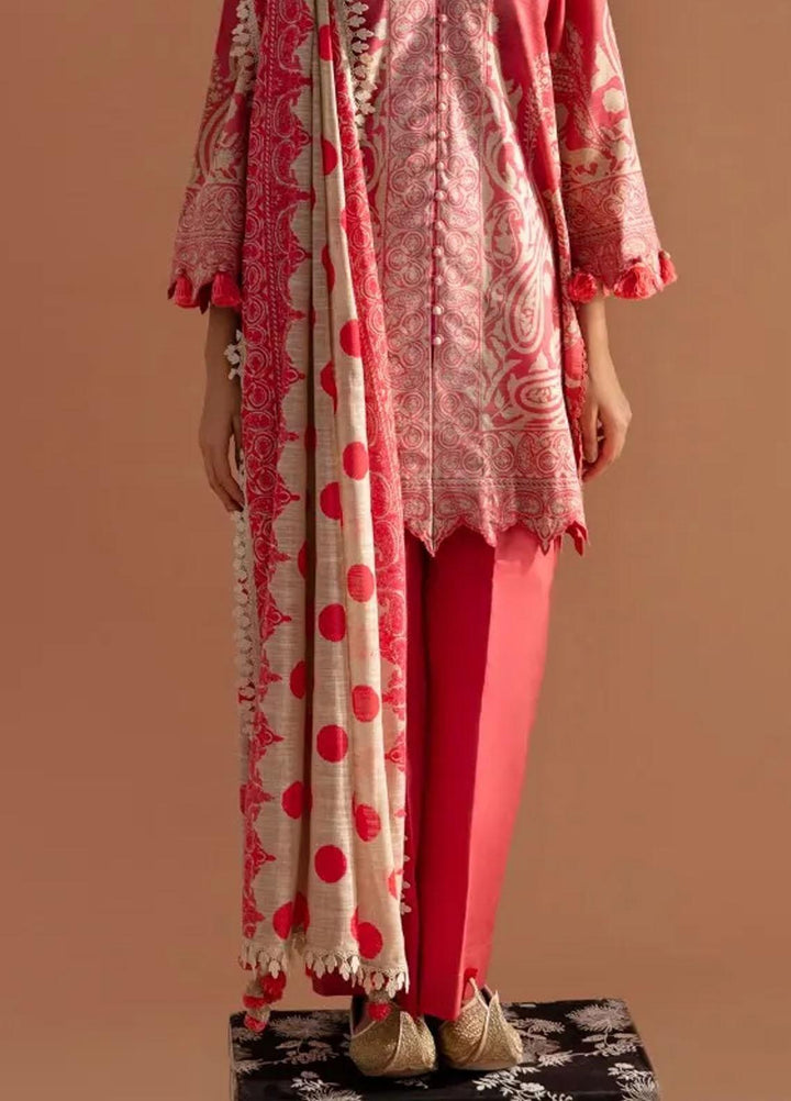 Mahay By Sana Safinaz Printed Slub Suits Unstitched 3 Piece SS23MHW 30A - Winter Collection