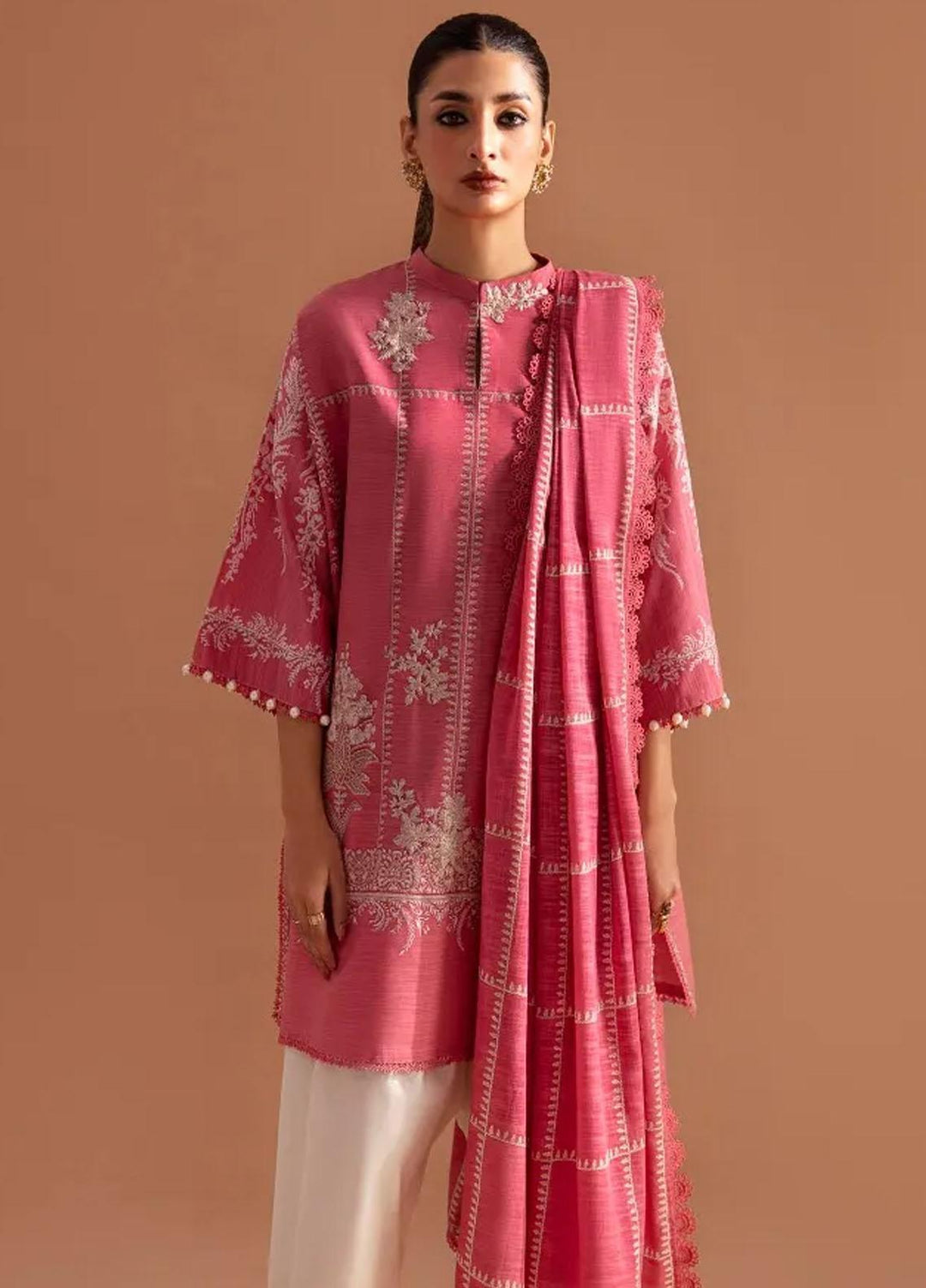 Mahay By Sana Safinaz Embroidered Slub Suits Unstitched 2 Piece SS23MHW 3A - Winter Collection