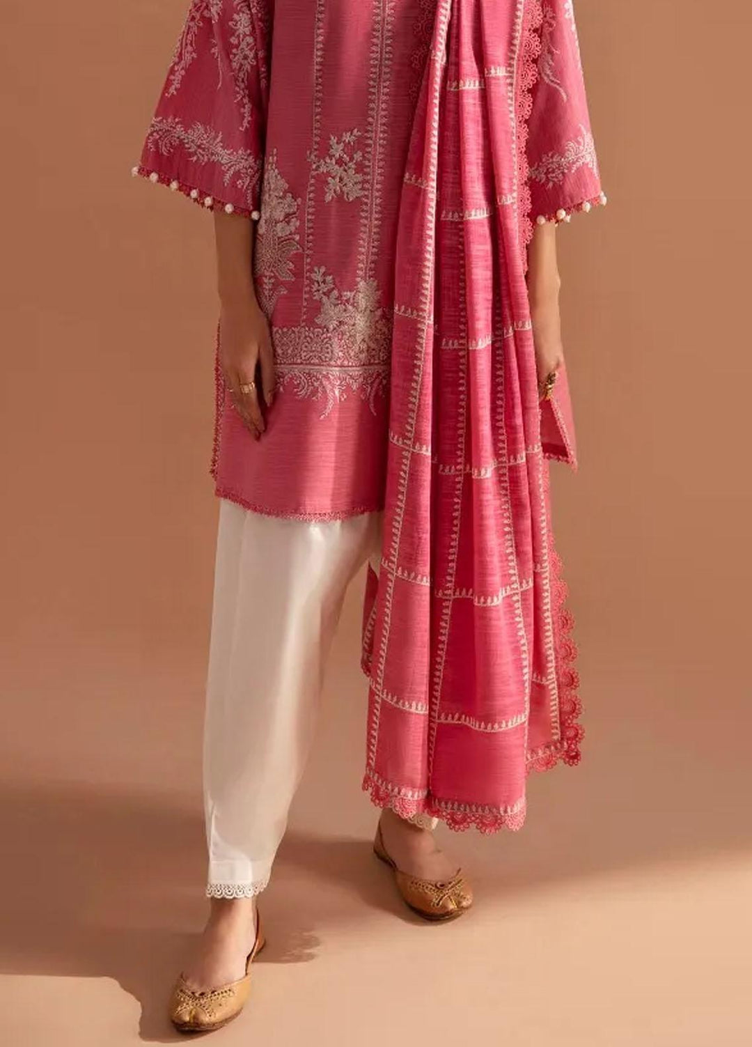 Mahay By Sana Safinaz Embroidered Slub Suits Unstitched 2 Piece SS23MHW 3A - Winter Collection