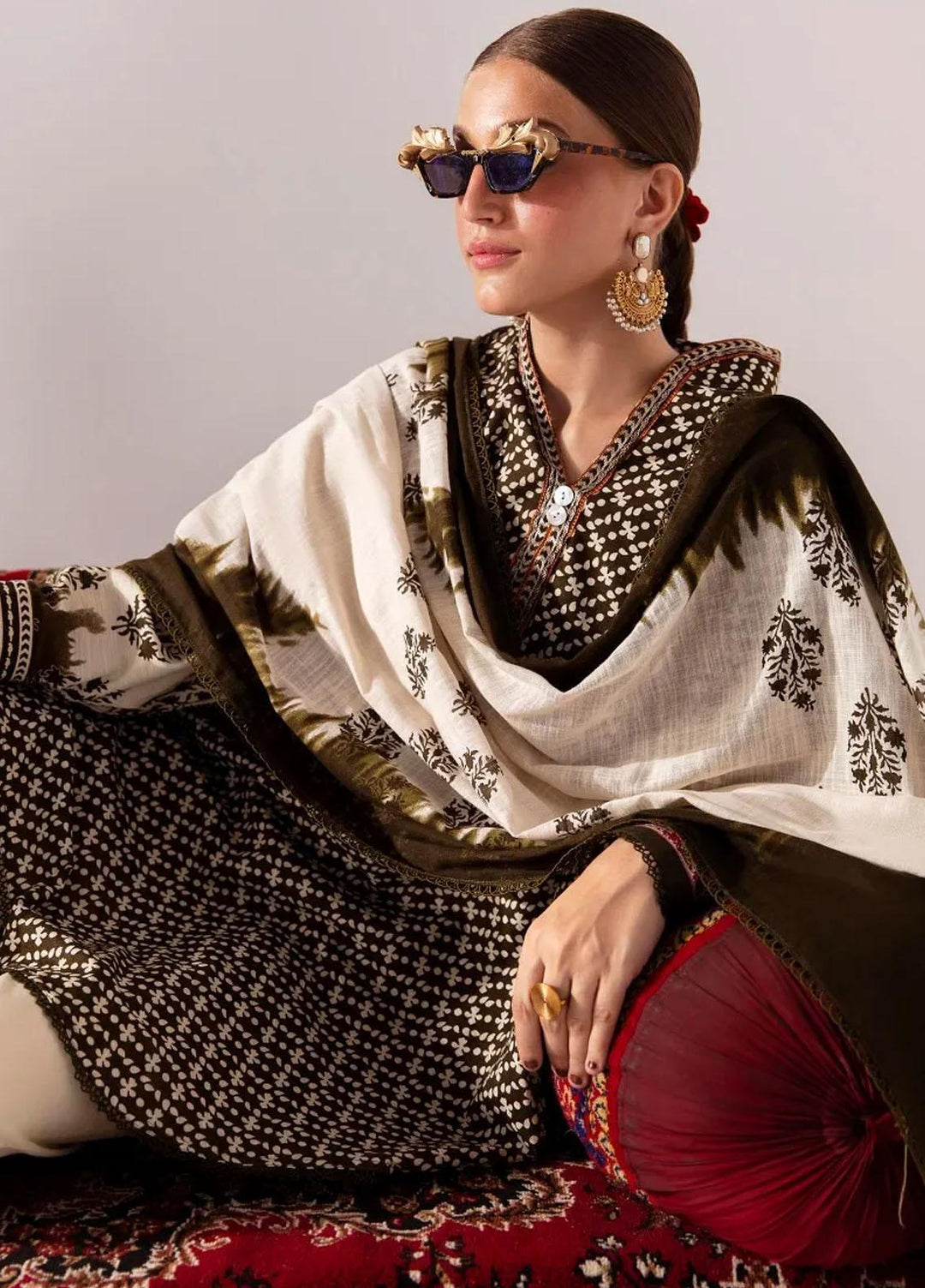 Mahay By Sana Safinaz Embroidered Slub Suits Unstitched 2 Piece SS23MHW 4A - Winter Collection
