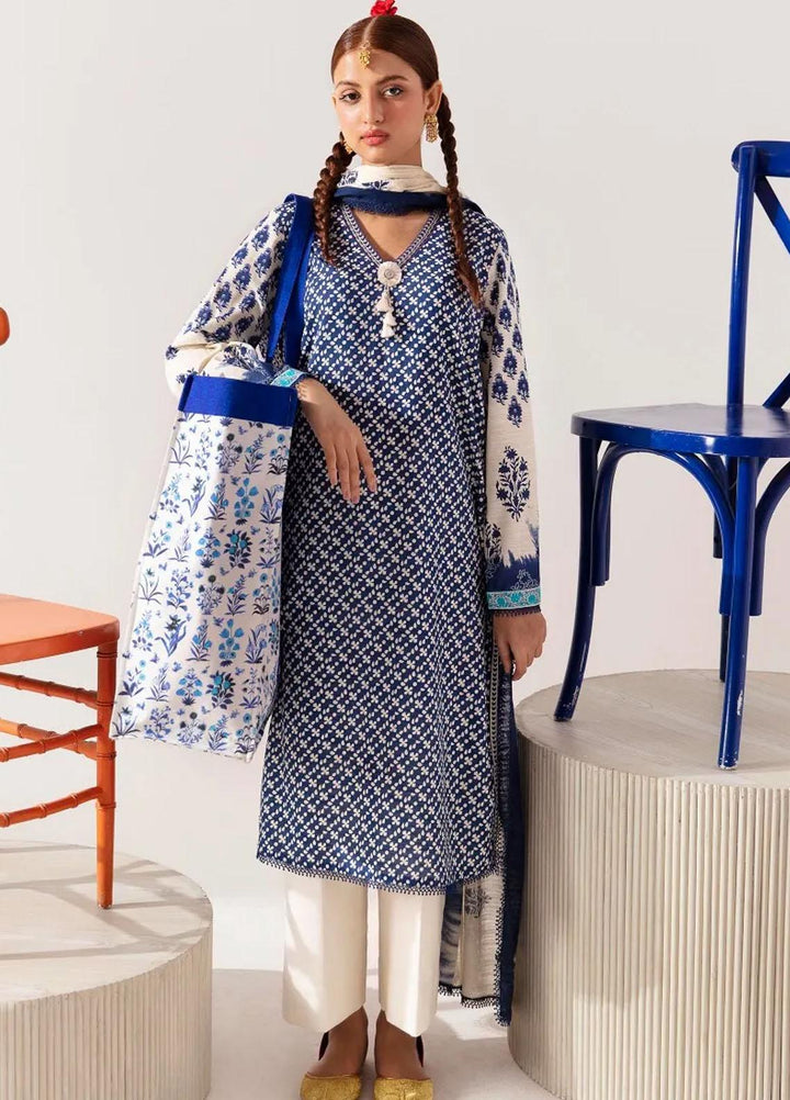 Mahay By Sana Safinaz Embroidered Slub Suits Unstitched 2 Piece SS23MHW 4B - Winter Collection