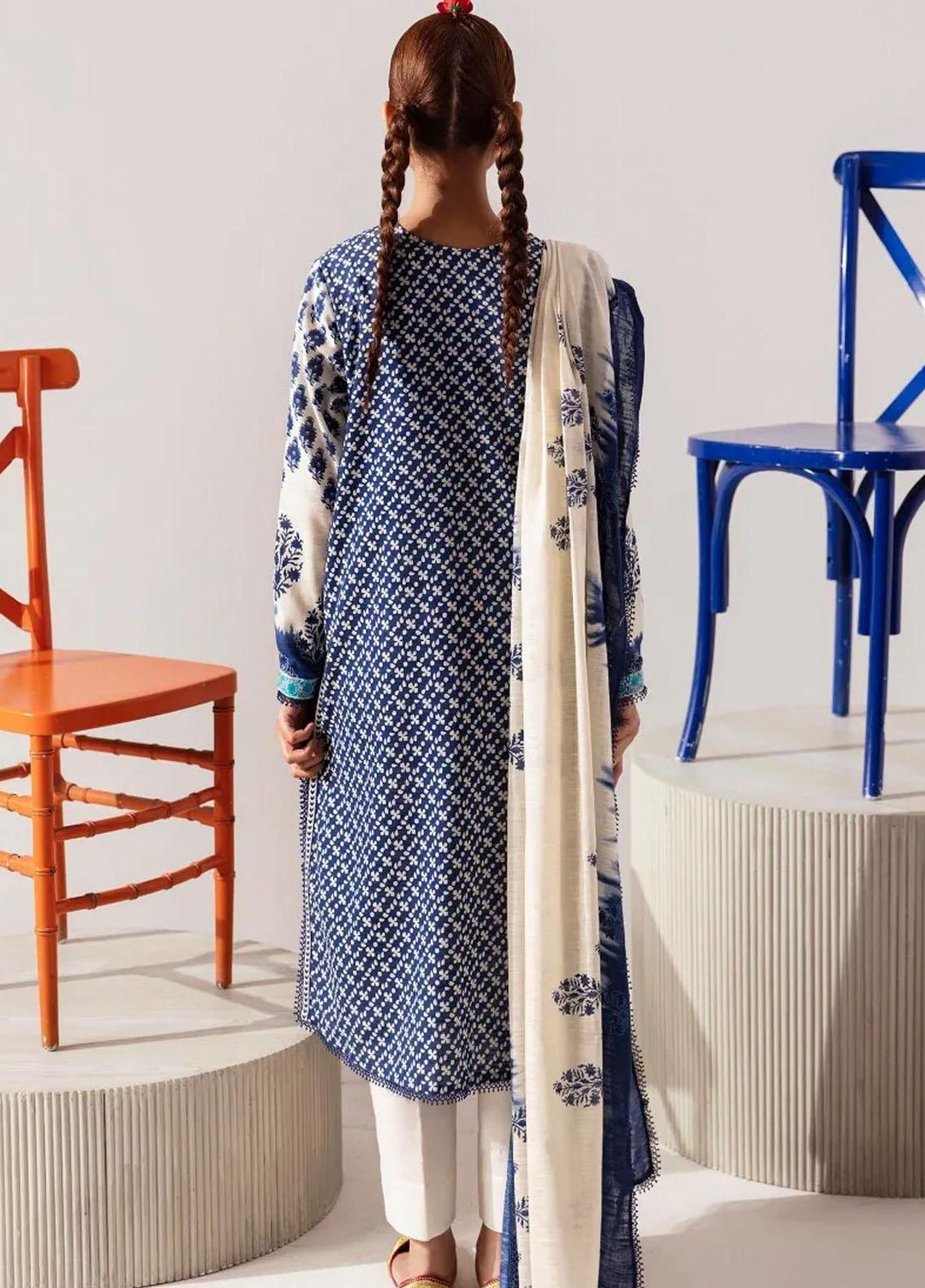 Mahay By Sana Safinaz Embroidered Slub Suits Unstitched 2 Piece SS23MHW 4B - Winter Collection