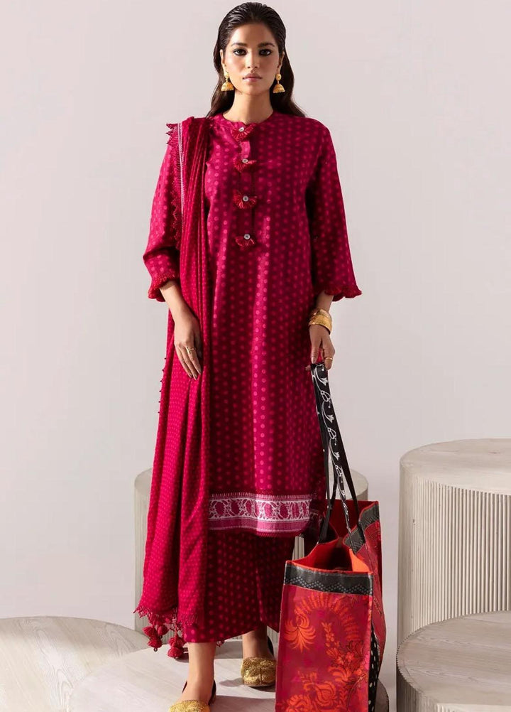 Mahay By Sana Safinaz Printed Slub Suits Unstitched 3 Piece SS23MHW 8A - Winter Collection