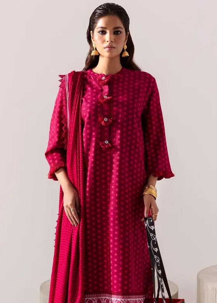Mahay By Sana Safinaz Printed Slub Suits Unstitched 3 Piece SS23MHW 8A - Winter Collection