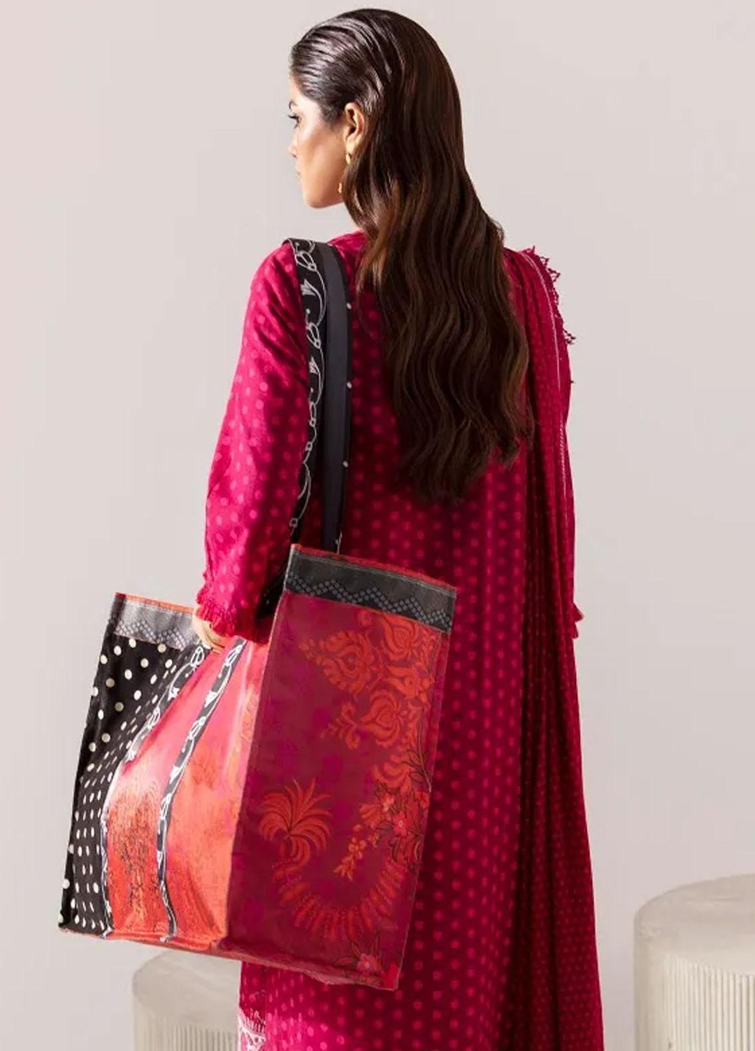 Mahay By Sana Safinaz Printed Slub Suits Unstitched 3 Piece SS23MHW 8A - Winter Collection