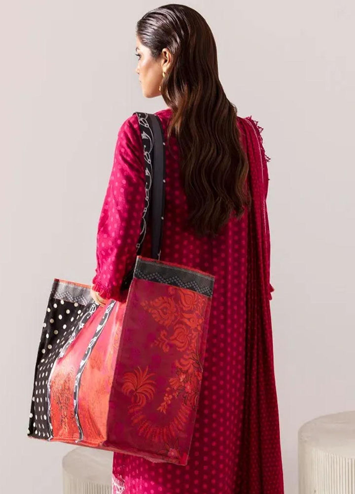 Mahay By Sana Safinaz Printed Slub Suits Unstitched 3 Piece SS23MHW 8A - Winter Collection