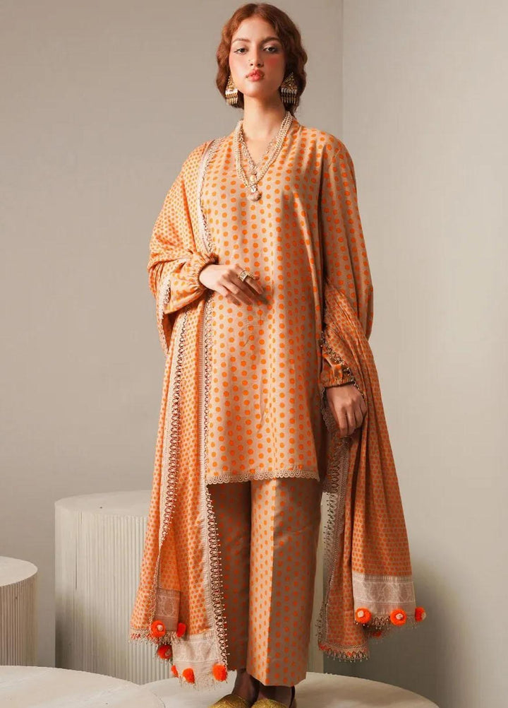 Mahay By Sana Safinaz Printed Slub Suits Unstitched 3 Piece SS23MHW 8B - Winter Collection