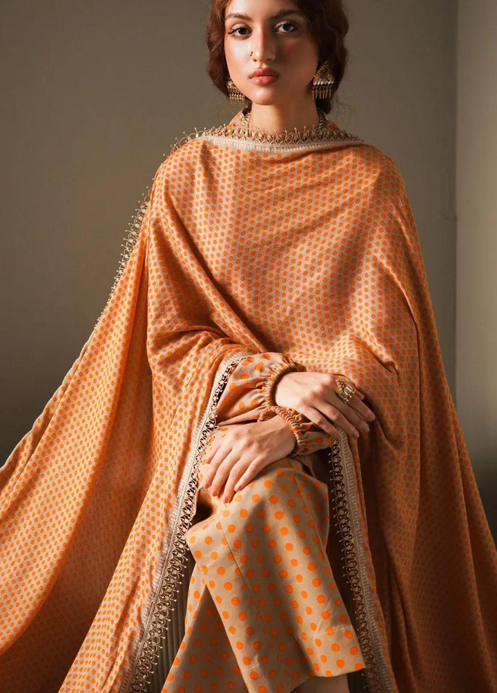 Mahay By Sana Safinaz Printed Slub Suits Unstitched 3 Piece SS23MHW 8B - Winter Collection