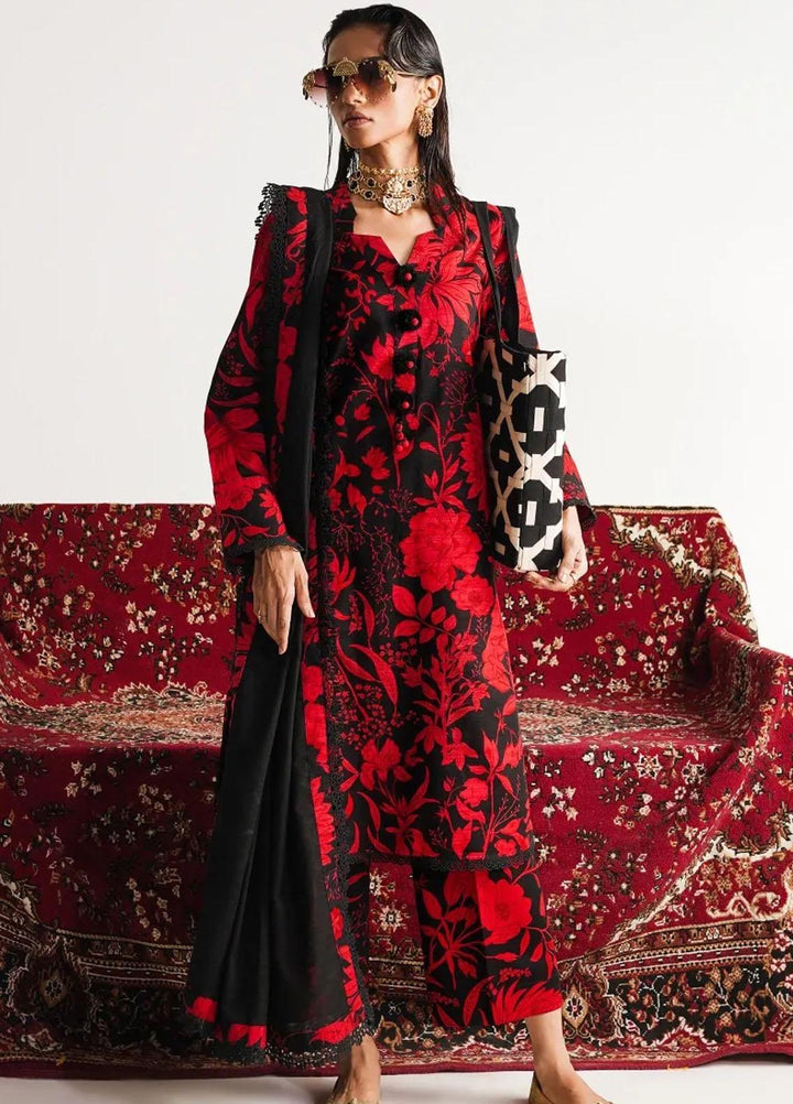 Mahay By Sana Safinaz Printed Slub Suits Unstitched 3 Piece SS23MHW 9A - Winter Collection