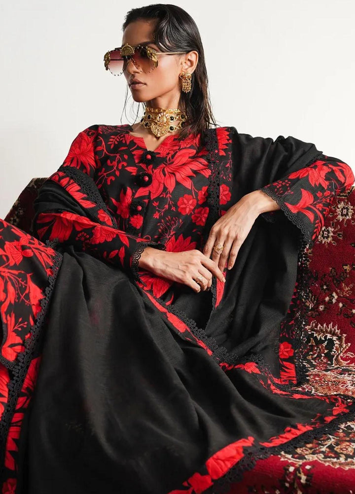 Mahay By Sana Safinaz Printed Slub Suits Unstitched 3 Piece SS23MHW 9A - Winter Collection