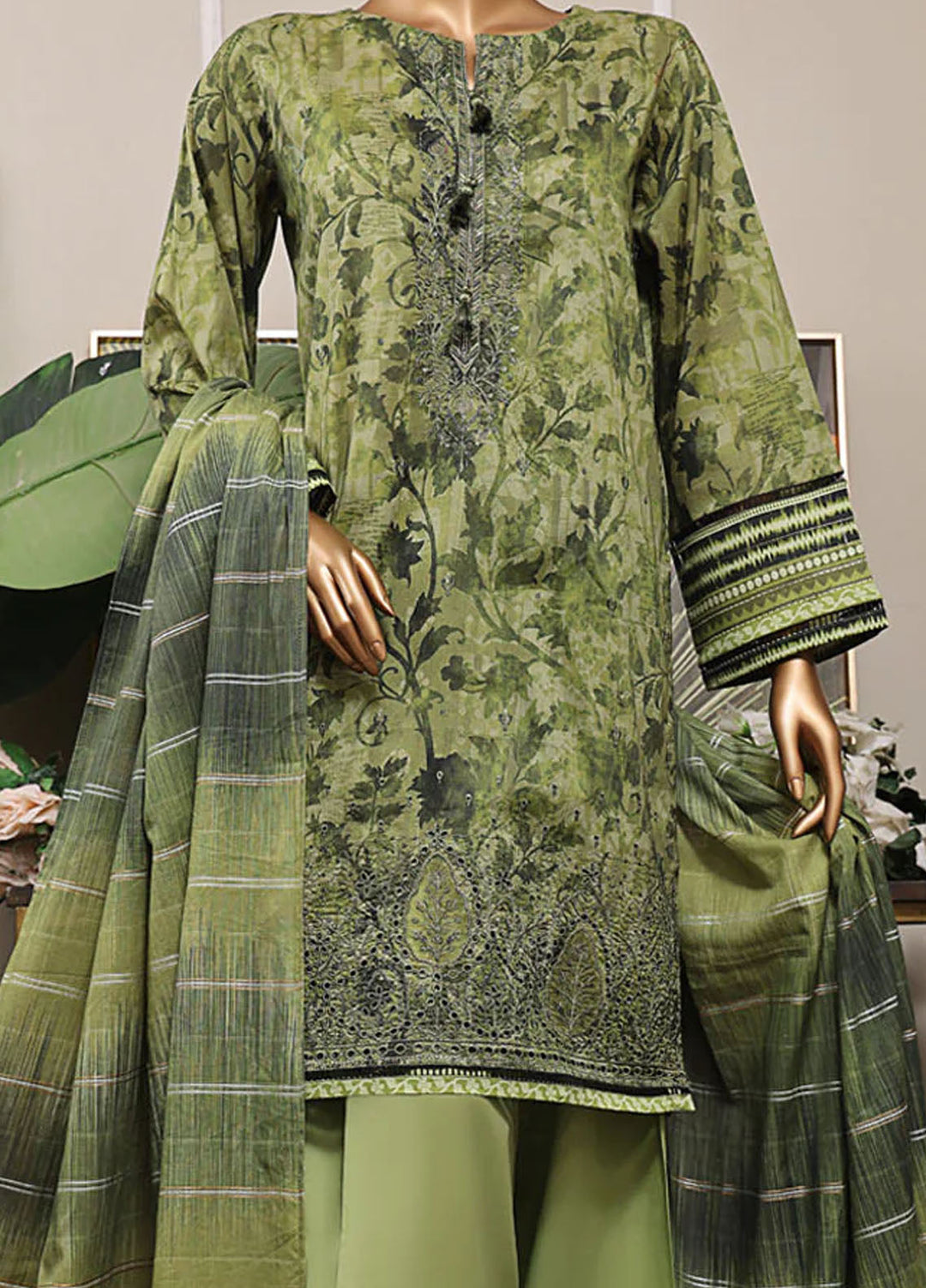 Mahee by Hz Textiles Embroidered Lawn Suits Unstitched 3 Piece MEJ-1252 - Summer Collection