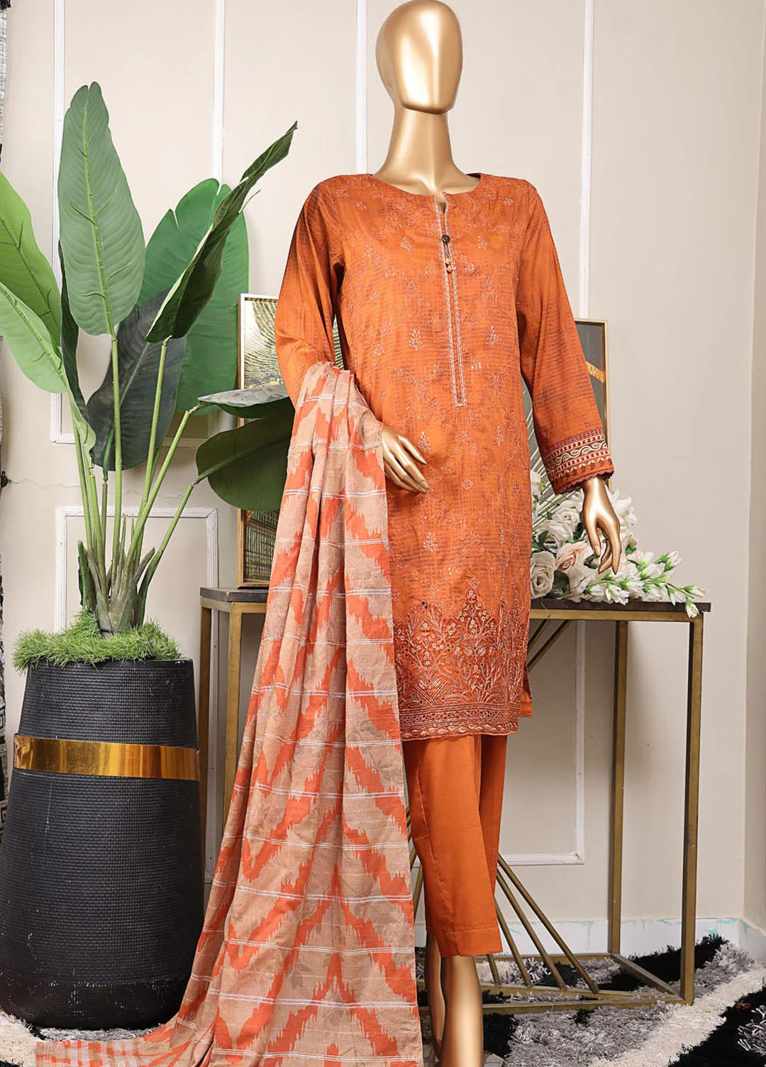 Mahee by Hz Textiles Embroidered Lawn Suits Unstitched 3 Piece MEJ-1254 - Summer Collection