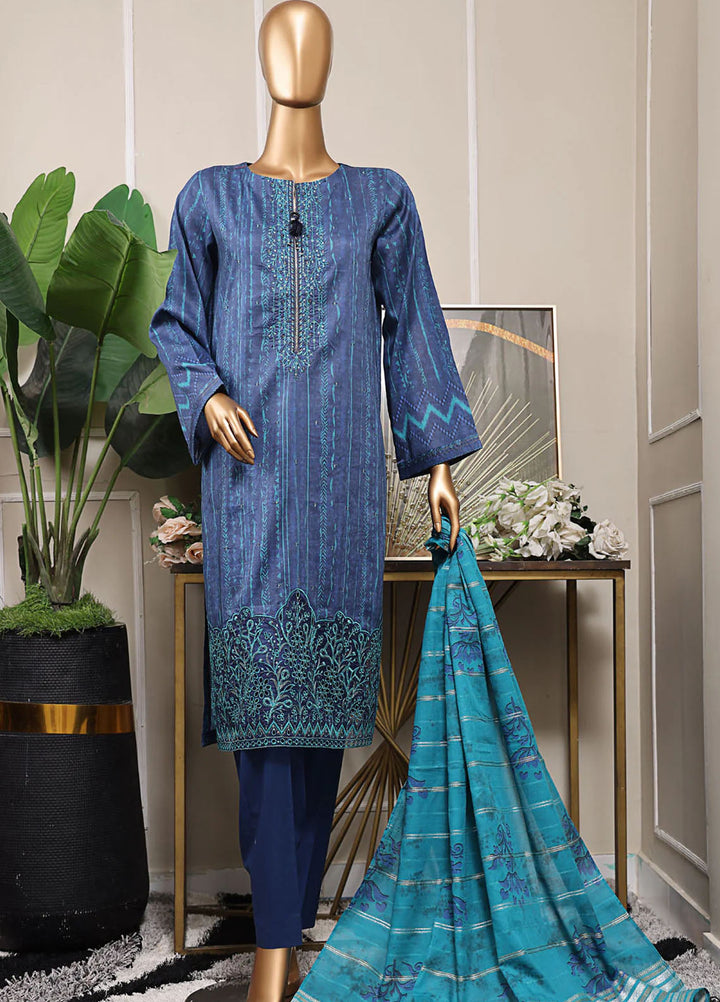 Mahee by Hz Textiles Embroidered Lawn Suits Unstitched 3 Piece MEJ-1256 - Summer Collection