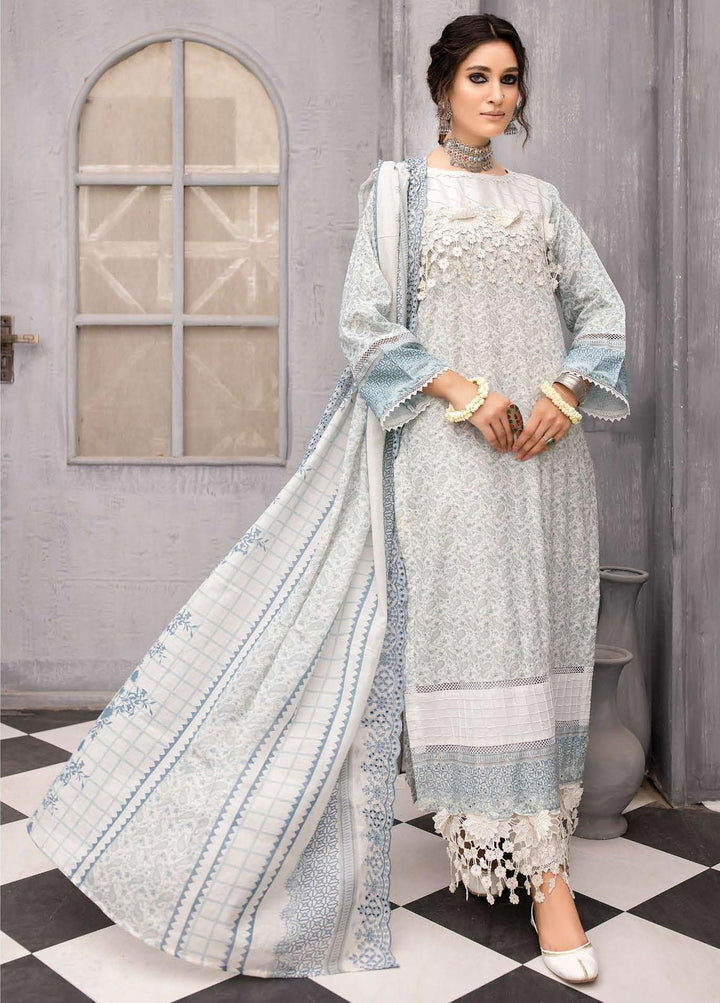 Mahee's By Riaz Arts Embroidered Chikankari Suits Unstitched 3 Piece RA22MM DE-02 - Festive Collection
