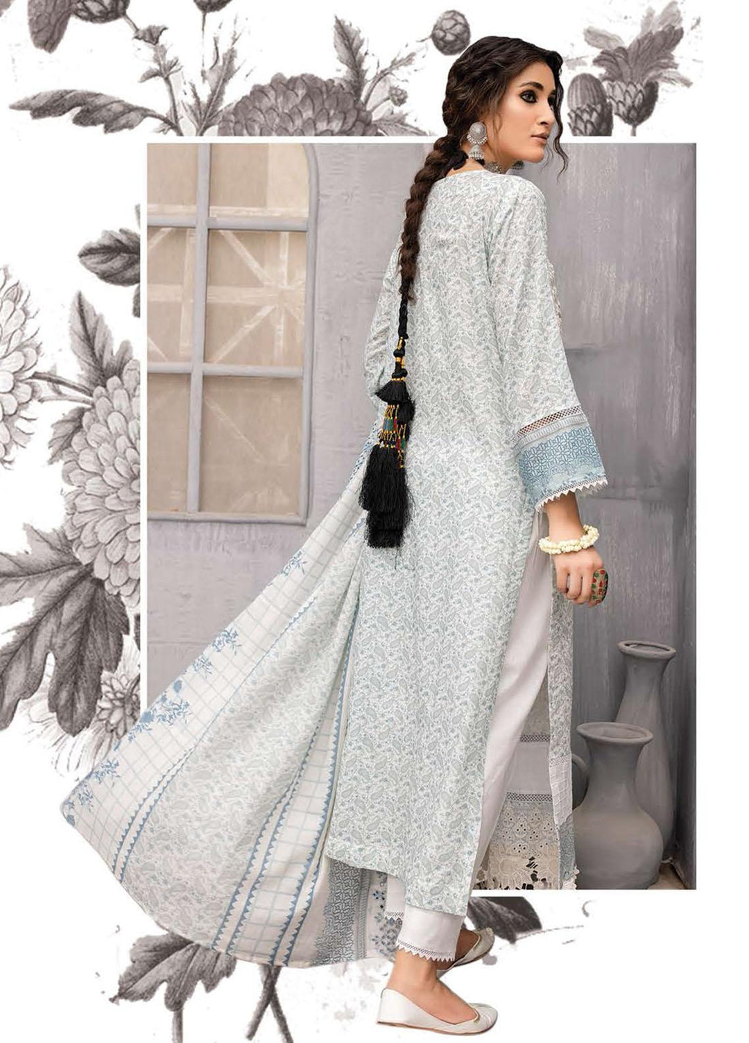 Mahee's By Riaz Arts Embroidered Chikankari Suits Unstitched 3 Piece RA22MM DE-02 - Festive Collection