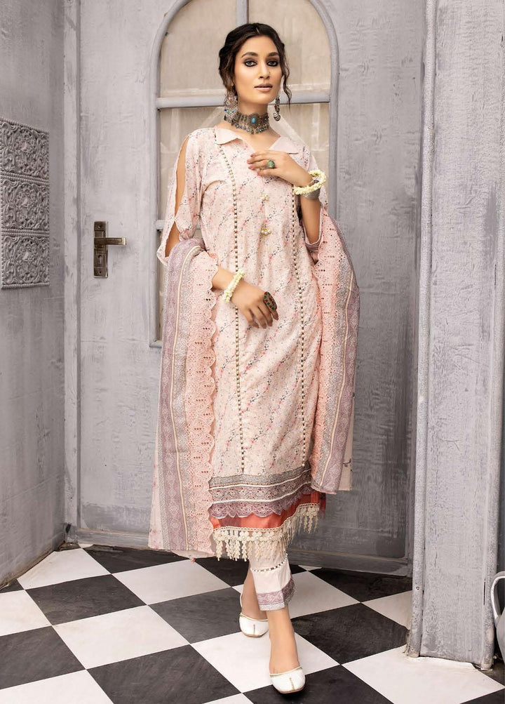 Mahee's By Riaz Arts Embroidered Chikankari Suits Unstitched 3 Piece RA22MM DE-10 - Festive Collection
