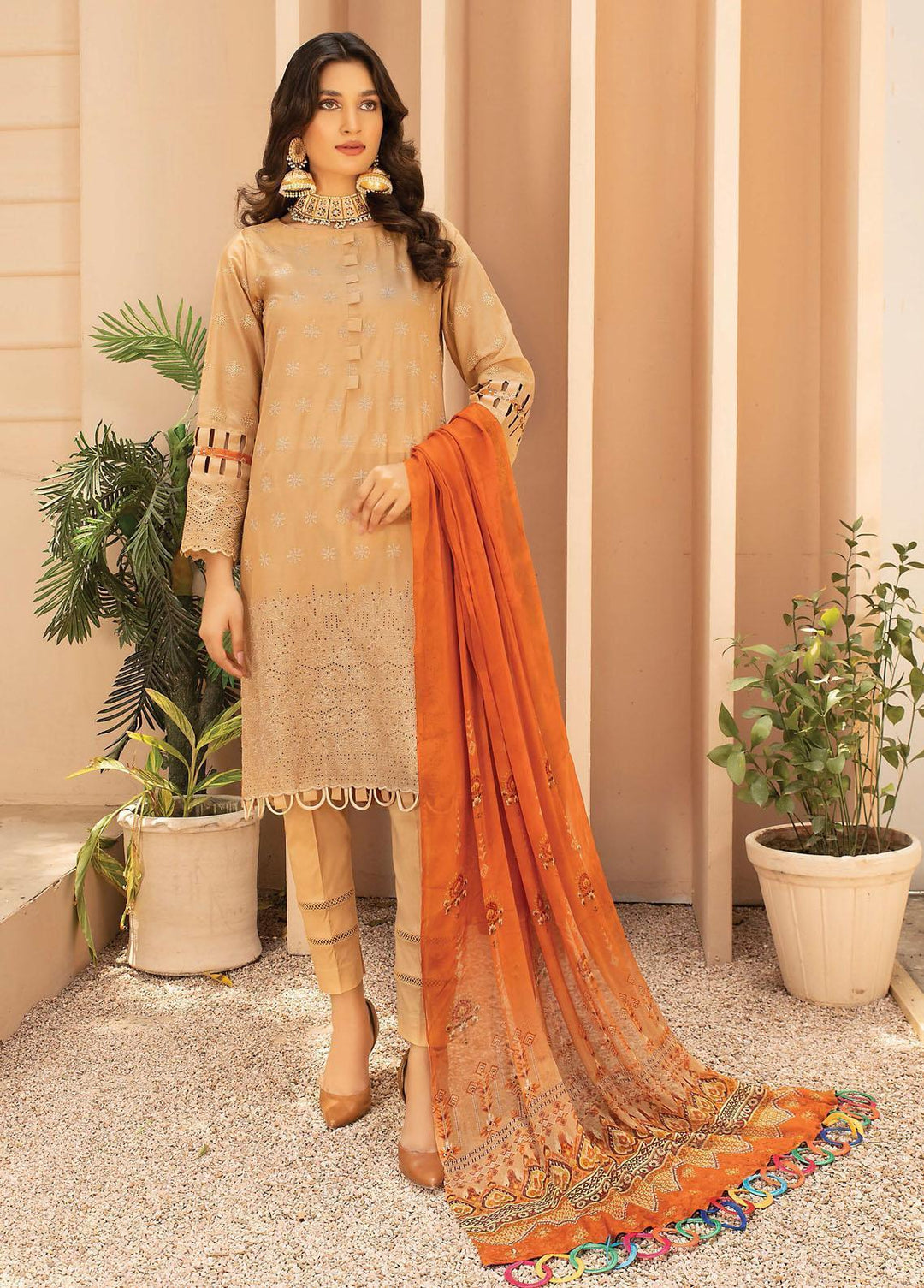 Mahee's By Riaz Arts Embroidered Lawn Suits Unstitched 3 Piece RA22CK D-02 - Summer Collection