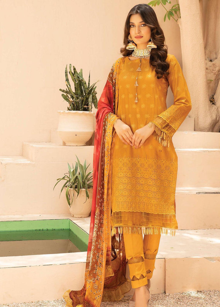 Mahee's By Riaz Arts Embroidered Lawn Suits Unstitched 3 Piece RA22CK D-05 - Summer Collection
