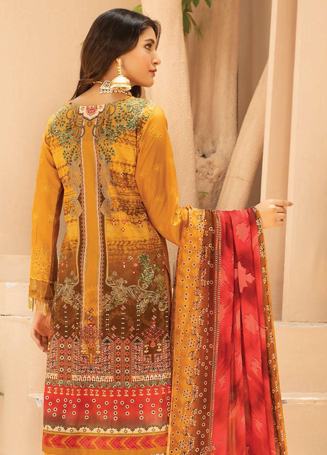 Mahee's By Riaz Arts Embroidered Lawn Suits Unstitched 3 Piece RA22CK D-05 - Summer Collection