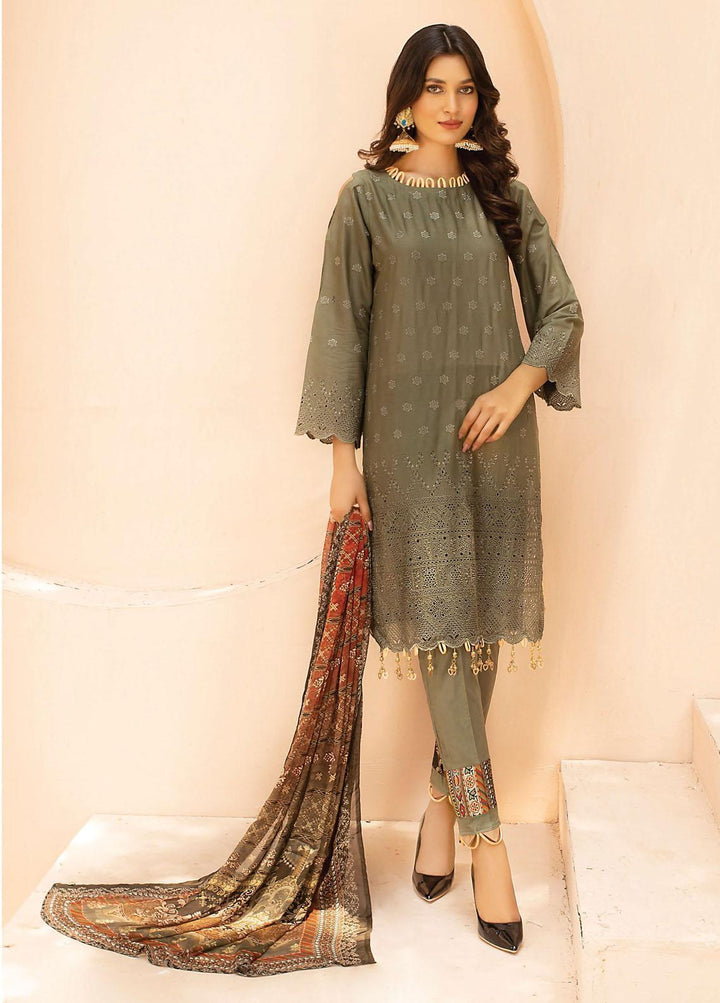 Mahee's By Riaz Arts Embroidered Lawn Suits Unstitched 3 Piece RA22CK D-06 - Summer Collection