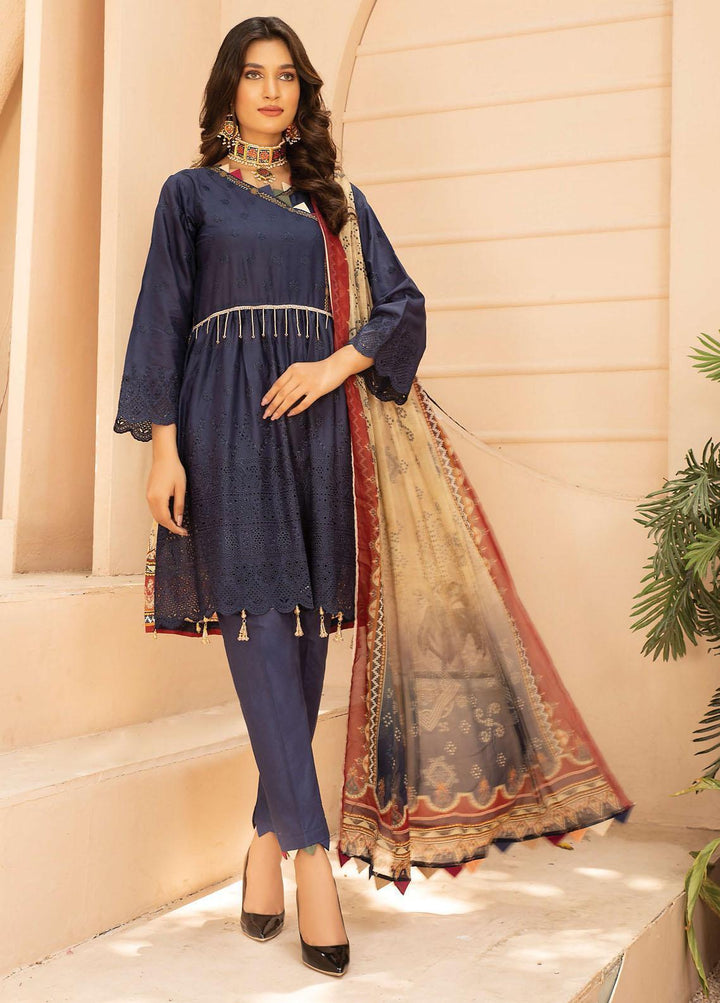 Mahee's By Riaz Arts Embroidered Lawn Suits Unstitched 3 Piece RA22CK D-07 - Summer Collection
