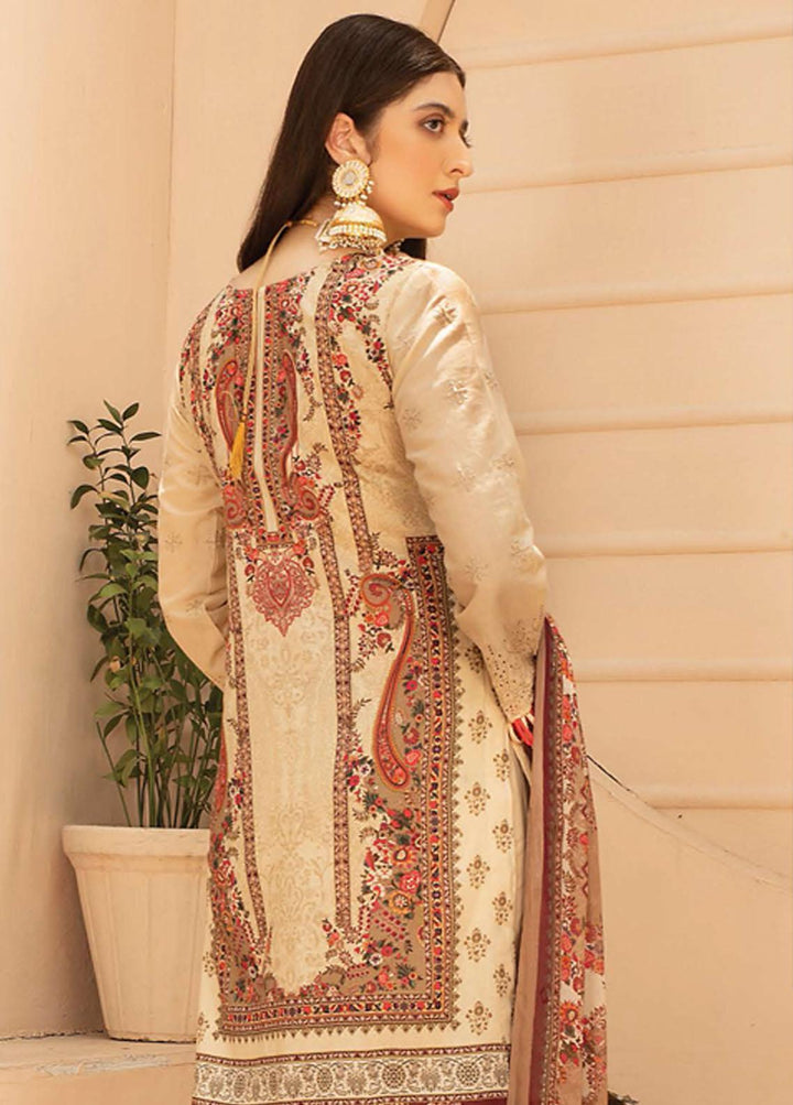 Mahee's By Riaz Arts Embroidered Lawn Suits Unstitched 3 Piece RA22CK D-10 - Summer Collection