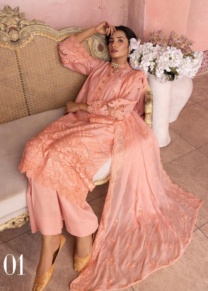 Mahees By Riaz Arts Embroidered Lawn Suits Unstitched 3 Piece RA23-M21 01 - Summer Collection