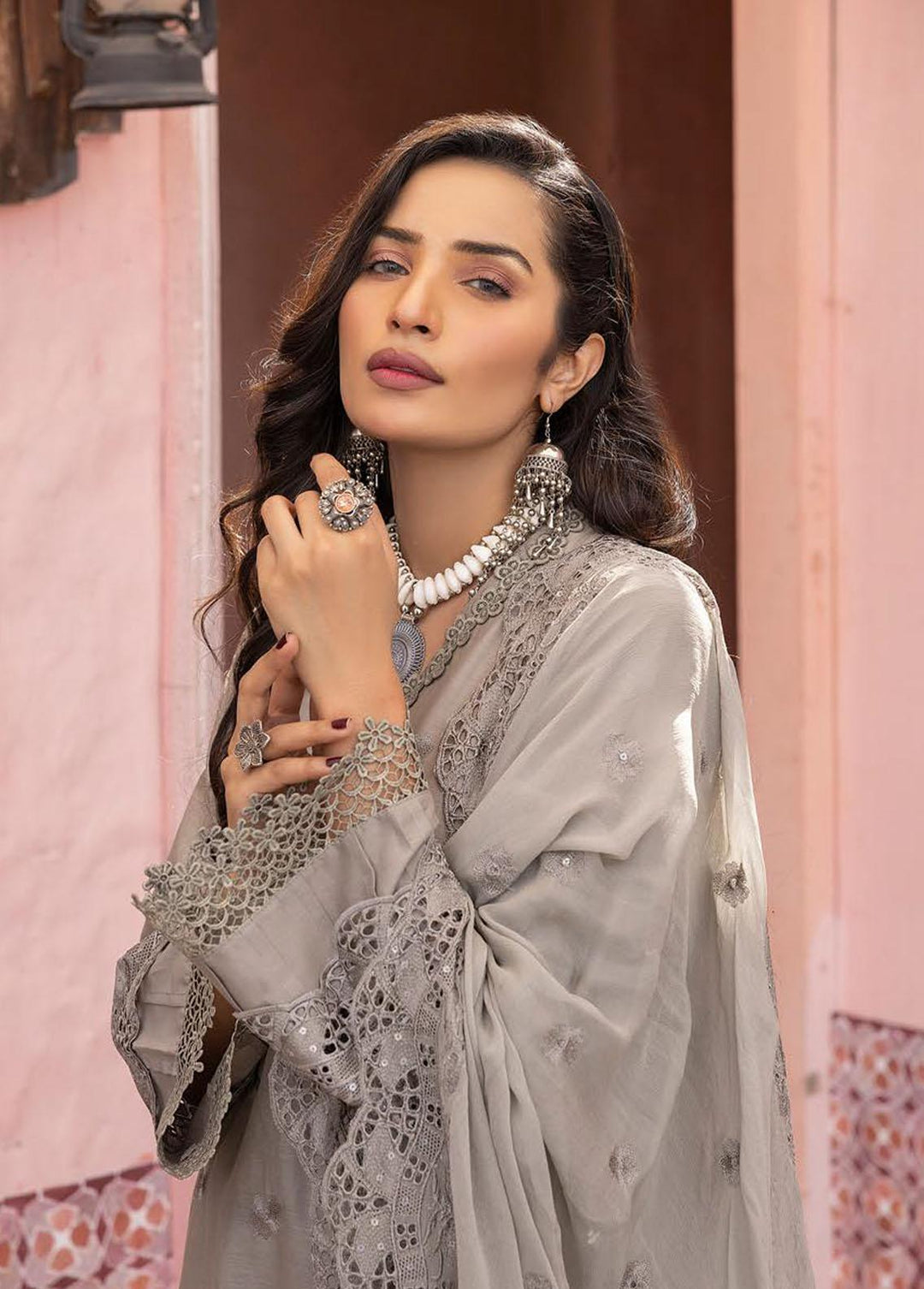 Mahees By Riaz Arts Embroidered Lawn Suits Unstitched 3 Piece RA23-M21 08 - Summer Collection