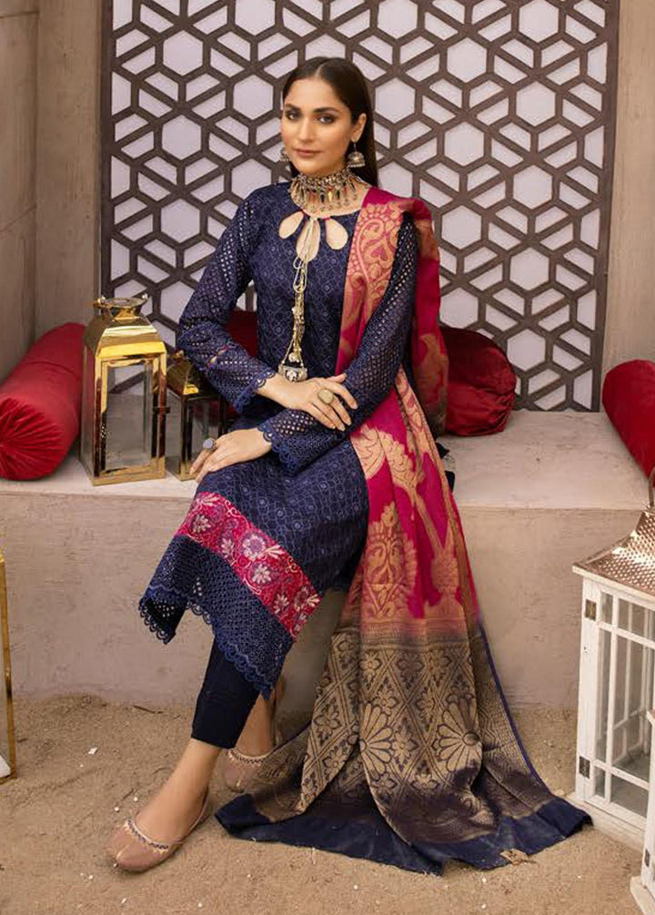 Mahee's By Riaz Arts Chikankari Viscose Suits Unstitched 3 Piece RA22V 01 - Winter Collection