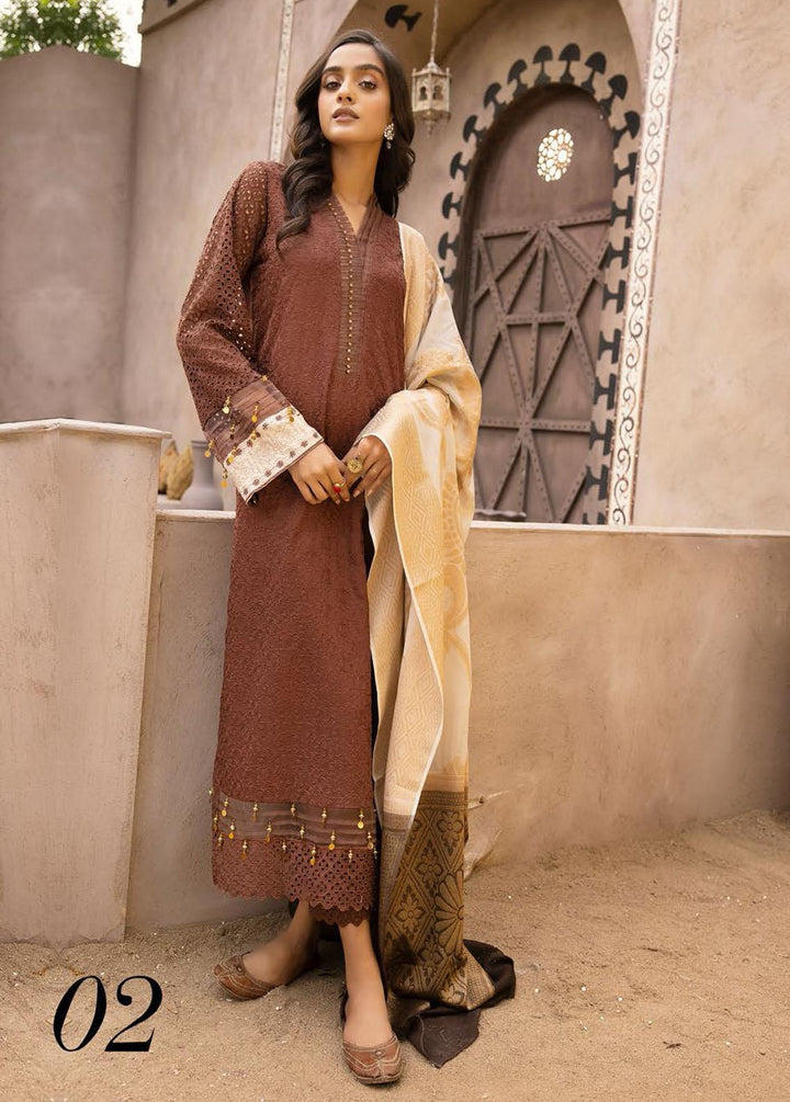 Mahee's By Riaz Arts Chikankari Viscose Suits Unstitched 3 Piece RA22V 02 - Winter Collection