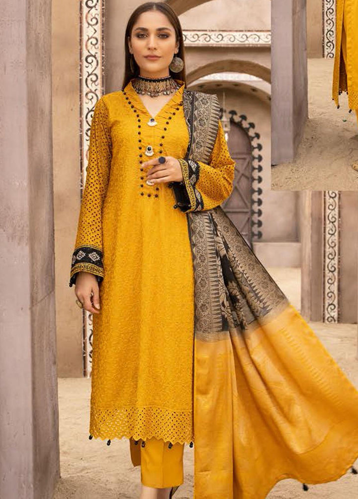 Mahee's By Riaz Arts Chikankari Viscose Suits Unstitched 3 Piece RA22V 07 - Winter Collection