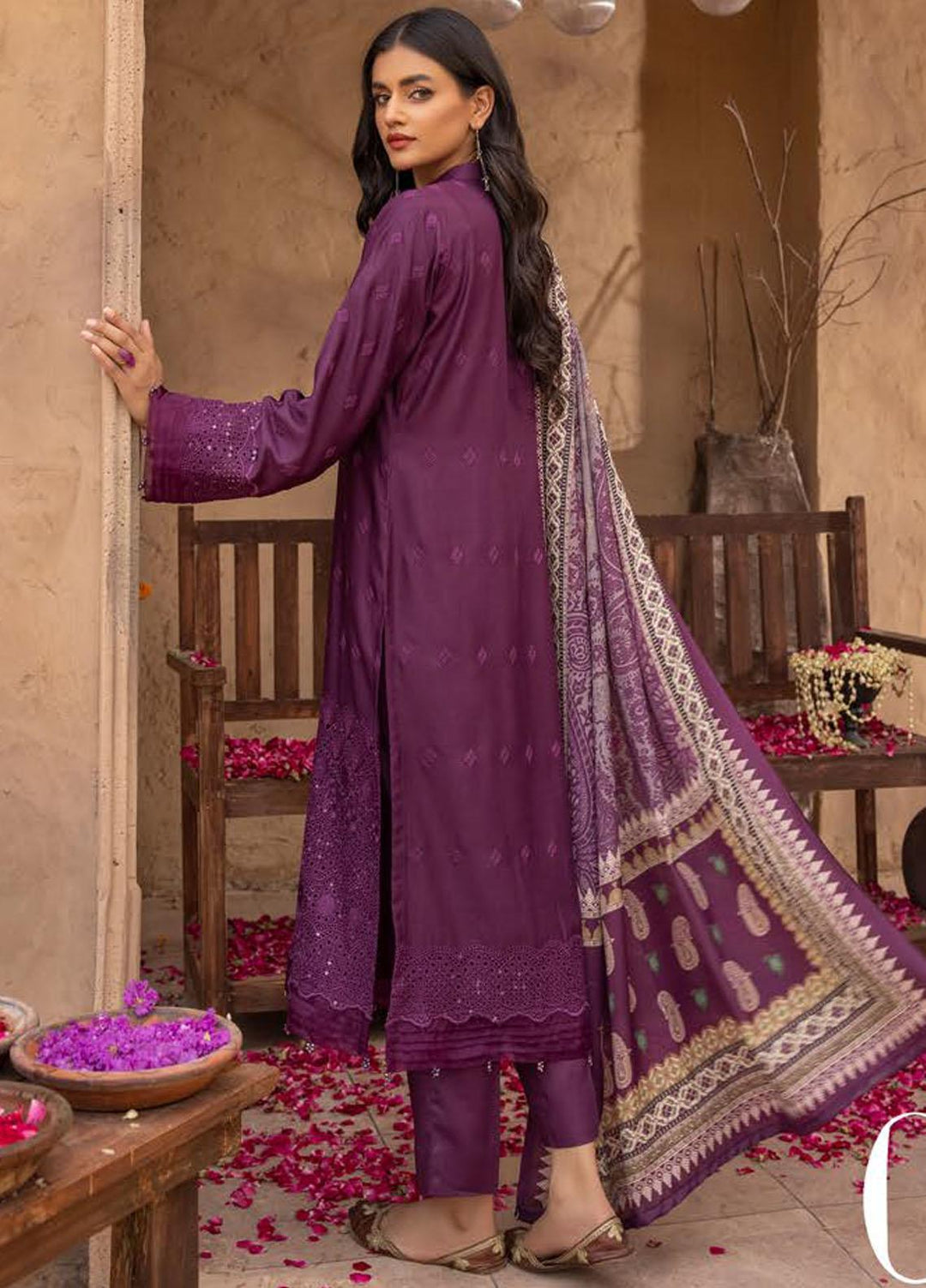 Mahee's By Riaz Arts Chikankari Viscose Suits Unstitched 3 Piece RA22MCV D2 - Winter Collection