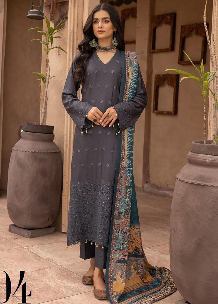 Mahee's By Riaz Arts Chikankari Viscose Suits Unstitched 3 Piece RA22MCV D4 - Winter Collection