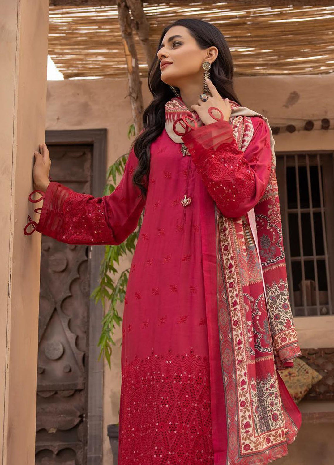 Mahee's By Riaz Arts Chikankari Viscose Suits Unstitched 3 Piece RA22MCV D5 - Winter Collection