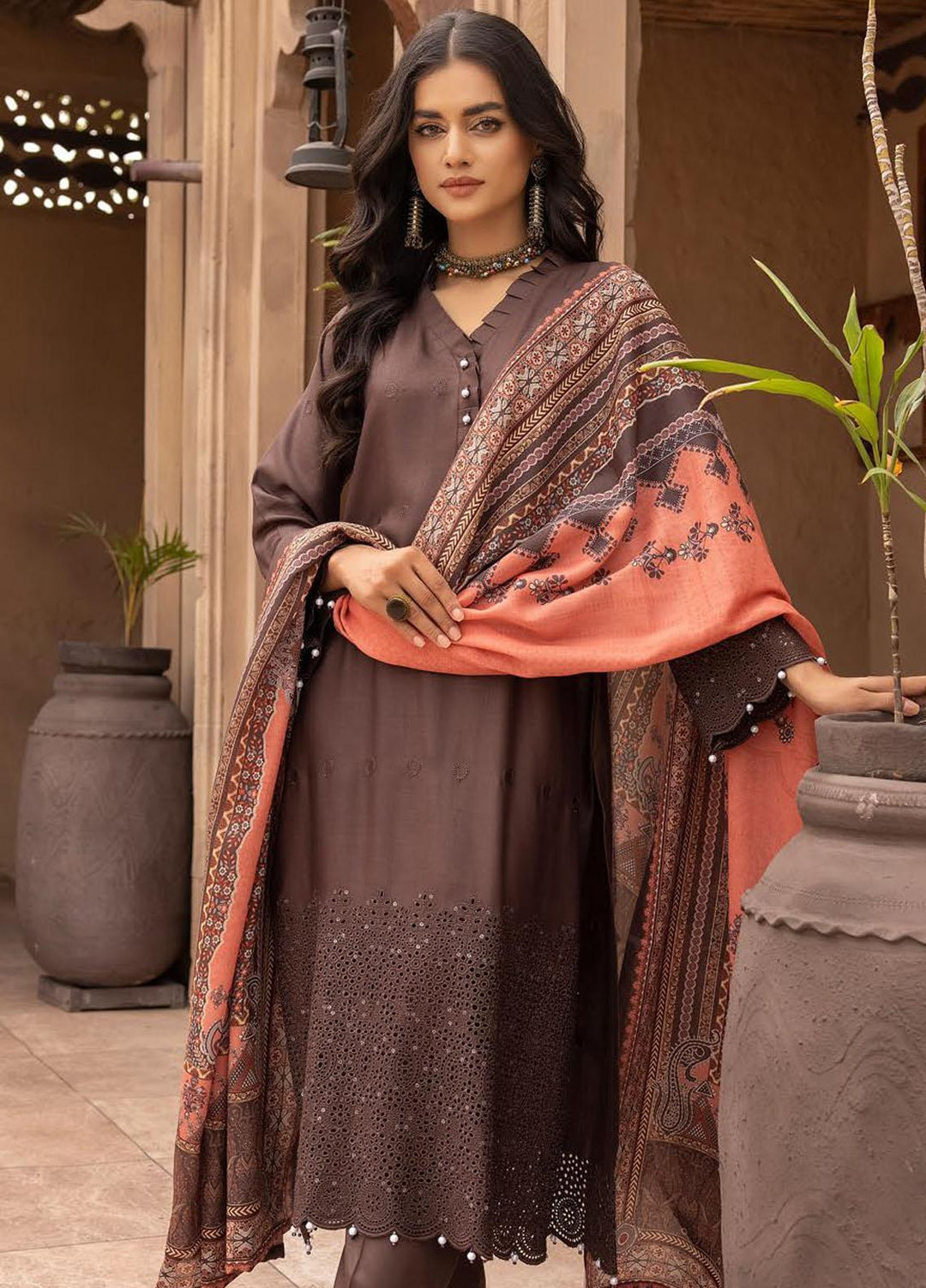 Mahee's By Riaz Arts Chikankari Viscose Suits Unstitched 3 Piece RA22MCV D7 - Winter Collection