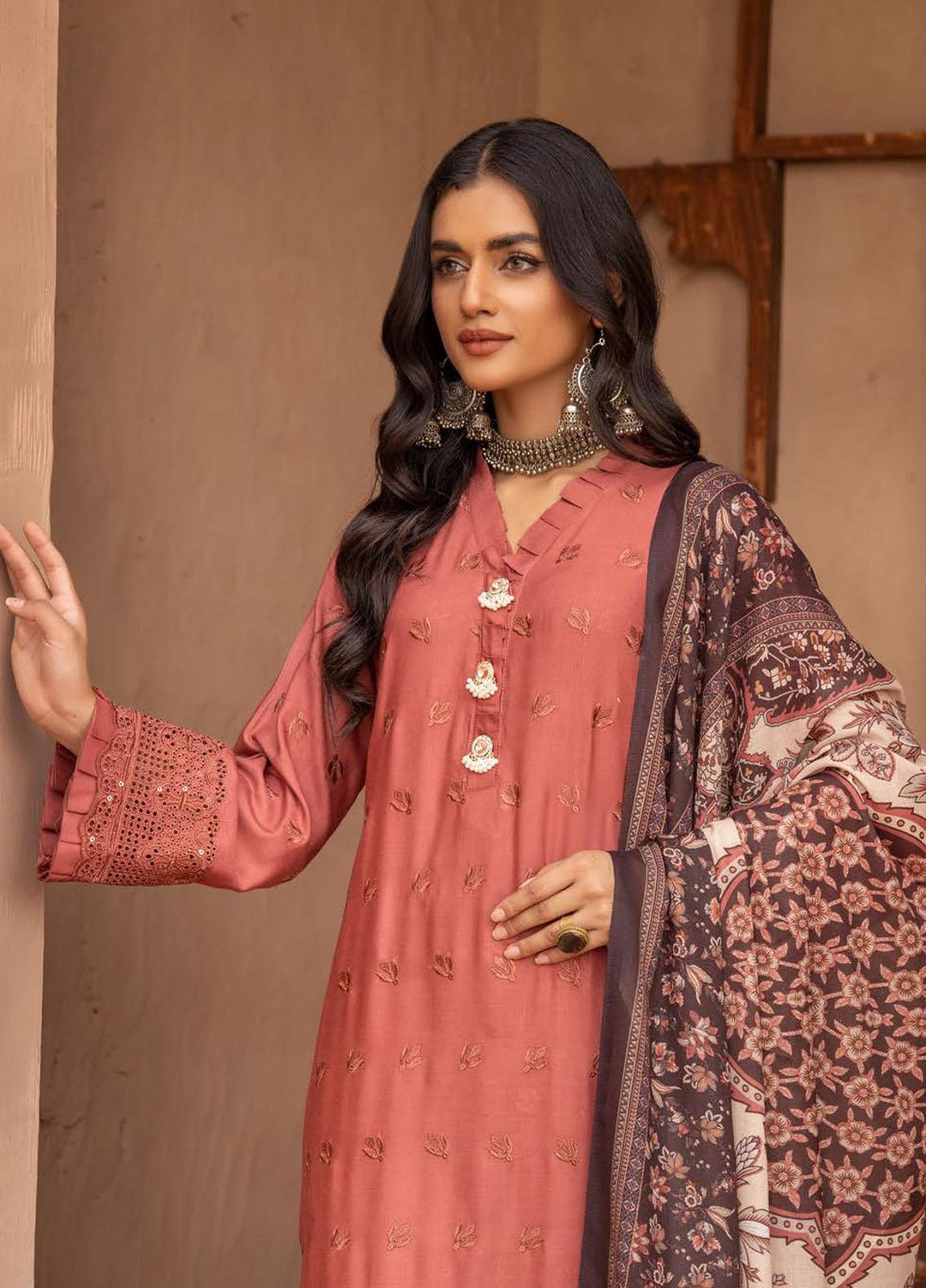 Mahee's By Riaz Arts Chikankari Viscose Suits Unstitched 3 Piece RA22MCV D8 - Winter Collection