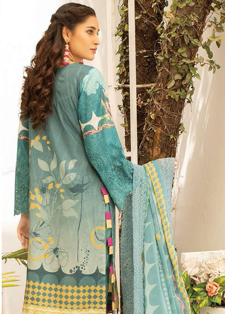 Mahee's By Riaz Arts Embroidered Lawn Suits Unstitched 3 Piece RA22ML DE-07 - Summer Collection