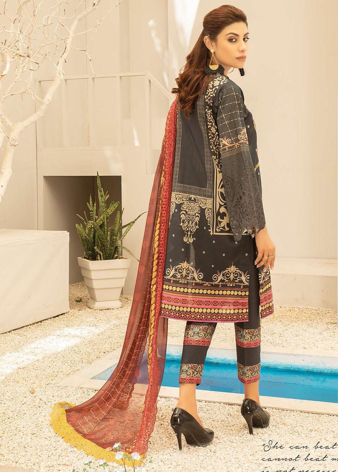 Mahee's By Riaz Arts Embroidered Lawn Suits Unstitched 3 Piece RA22ML DE-08 - Summer Collection