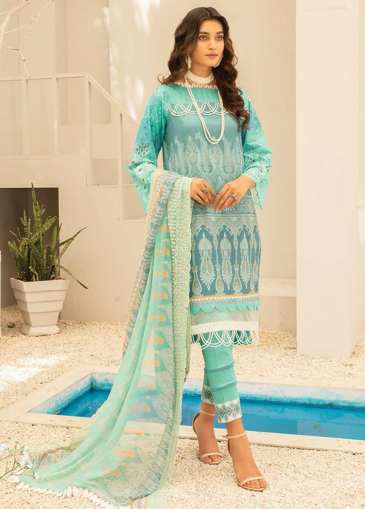 Mahee's By Riaz Arts Embroidered Lawn Suits Unstitched 3 Piece RA22ML DE-09 - Summer Collection