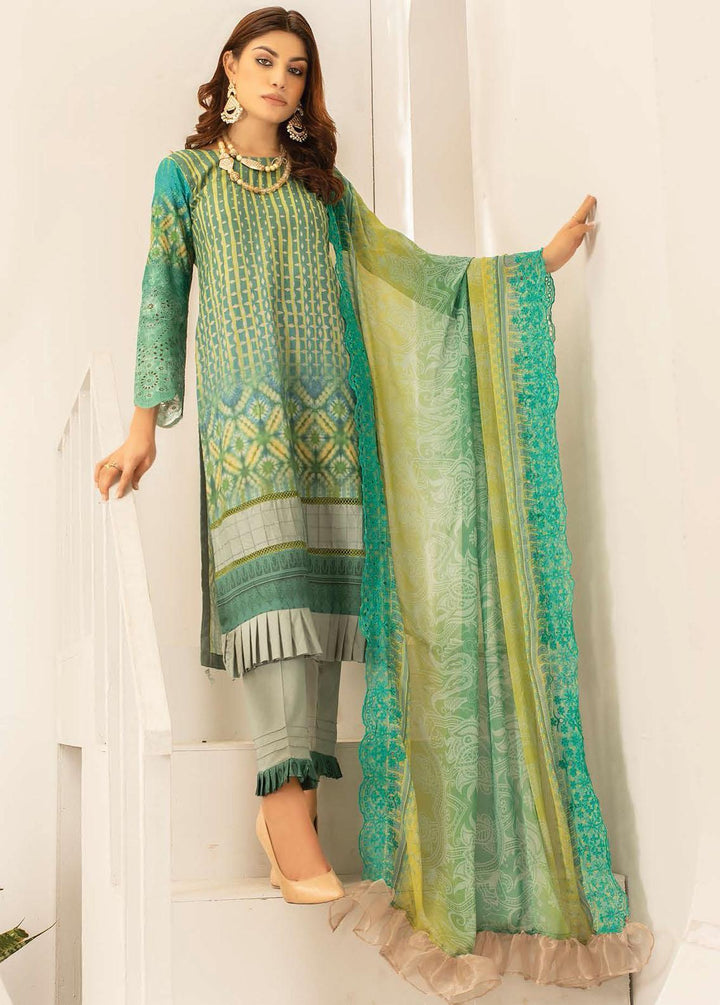 Mahee's By Riaz Arts Embroidered Lawn Suits Unstitched 3 Piece RA22ML DE-10 - Summer Collection