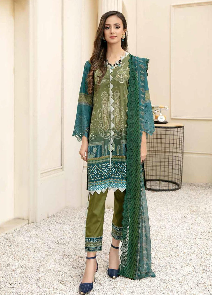 Mahee's By Riaz Arts Embroidered Lawn Suits Unstitched 3 Piece RA21-M12 02 - Summer Collection