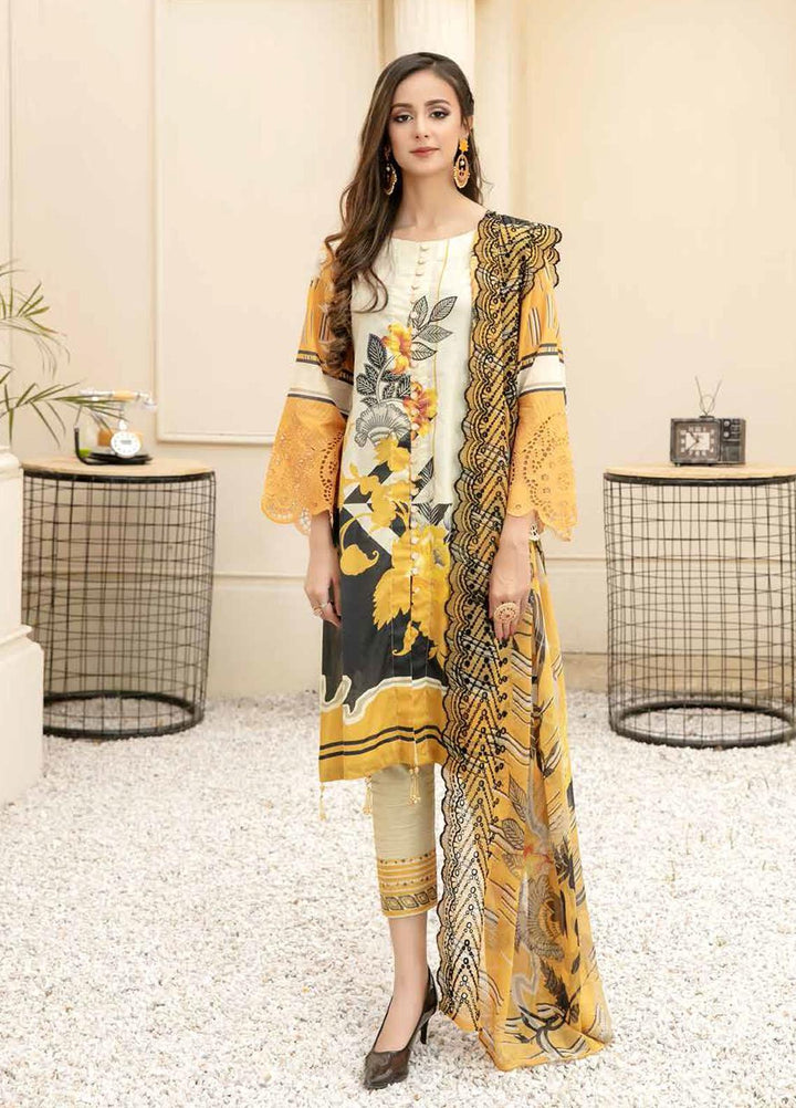 Mahee's By Riaz Arts Embroidered Lawn Suits Unstitched 3 Piece RA21-M12 03 - Summer Collection