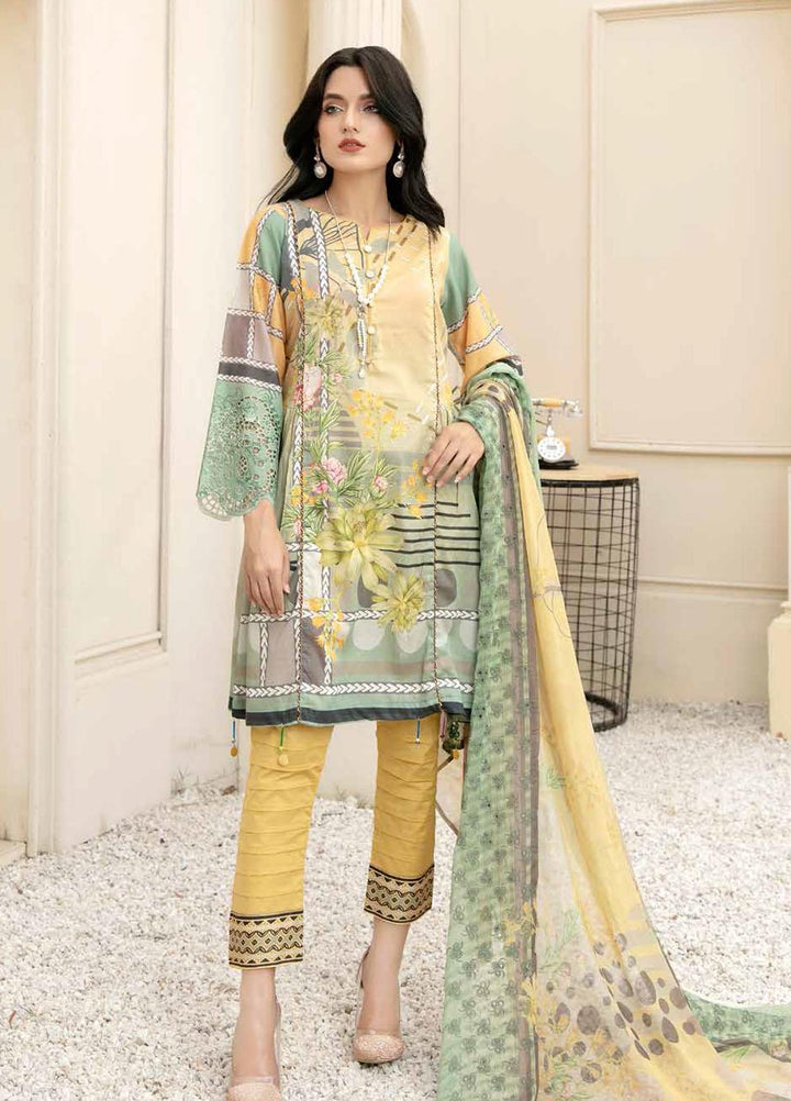 Mahee's By Riaz Arts Embroidered Lawn Suits Unstitched 3 Piece RA21-M12 07 - Summer Collection