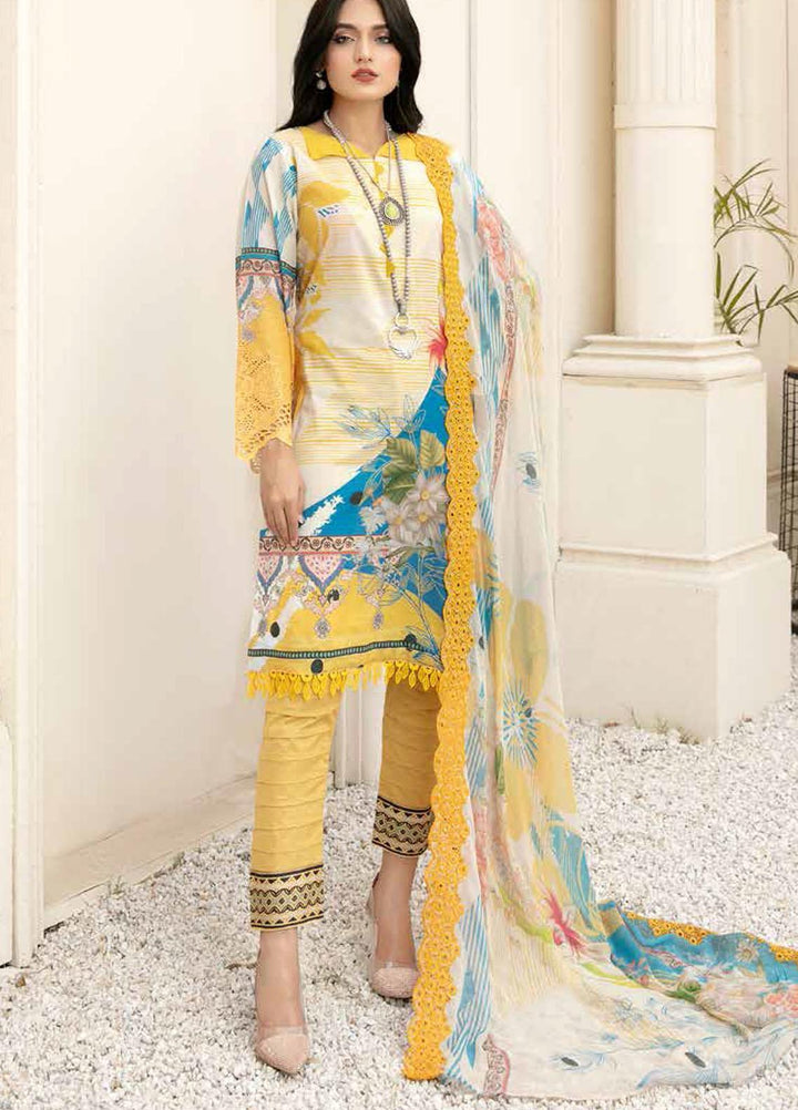 Mahee's By Riaz Arts Embroidered Lawn Suits Unstitched 3 Piece RA21-M12 10 - Summer Collection