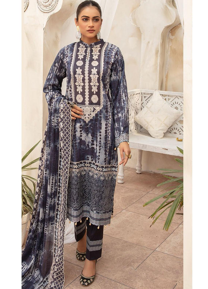 Mahee's By Riaz Arts Embroidered Lawn Suits Unstitched 3 Piece RA22MEL D-03 - Summer Collection