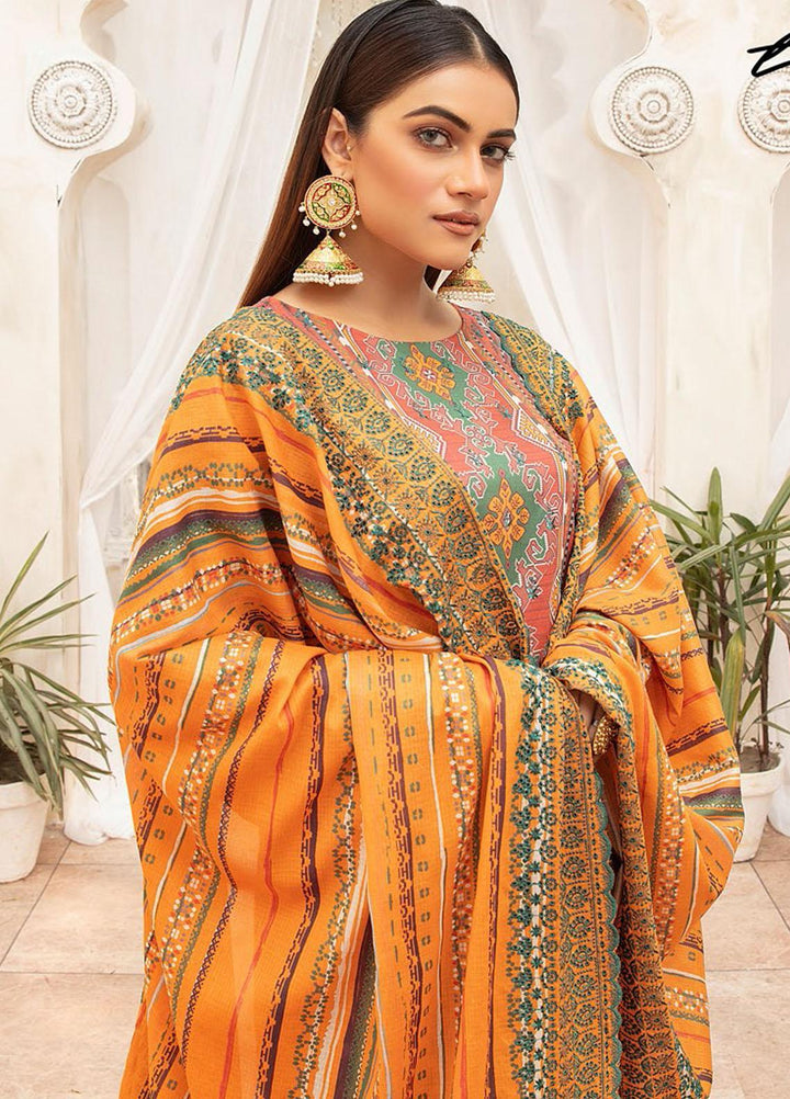 Mahee's By Riaz Arts Embroidered Lawn Suits Unstitched 3 Piece RA22MEL D-04 - Summer Collection