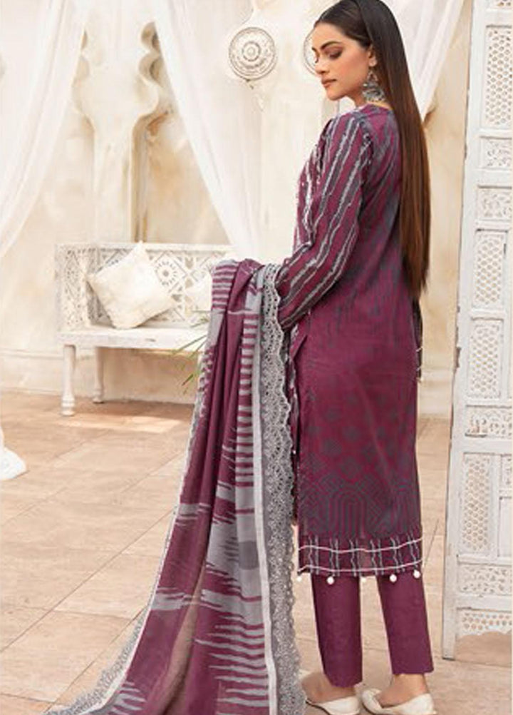 Mahee's By Riaz Arts Embroidered Lawn Suits Unstitched 3 Piece RA22MEL D-05 - Summer Collection