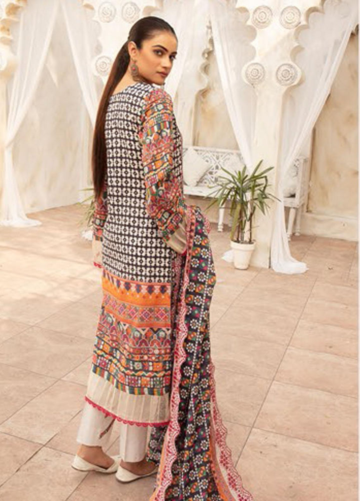 Mahee's By Riaz Arts Embroidered Lawn Suits Unstitched 3 Piece RA22MEL D-06 - Summer Collection