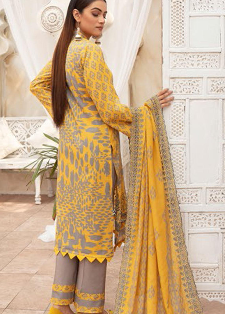Mahee's By Riaz Arts Embroidered Lawn Suits Unstitched 3 Piece RA22MEL D-07 - Summer Collection