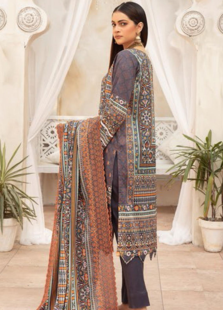 Mahee's By Riaz Arts Embroidered Lawn Suits Unstitched 3 Piece RA22MEL D-08 - Summer Collection